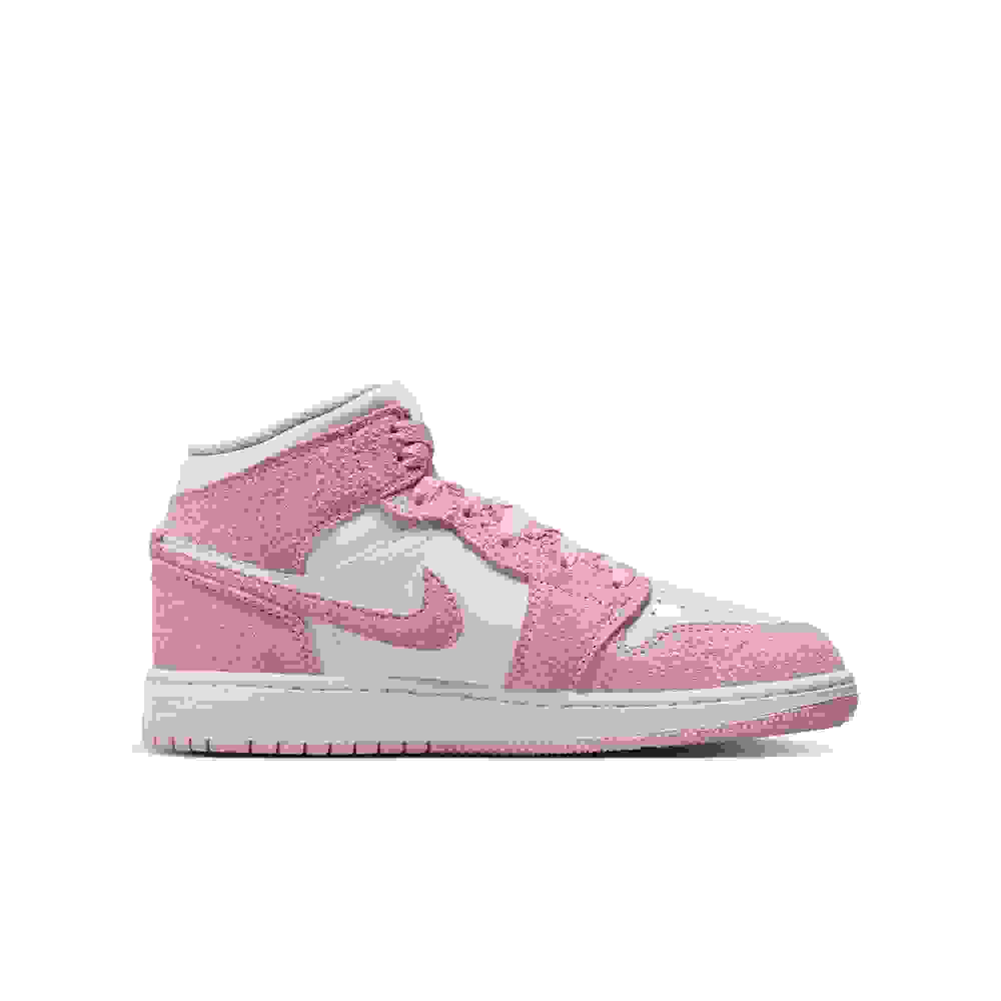 Jordan 1 Mid SE Grade School Girls' "White/Legend Pink Sail" Shoe